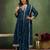 Teal premium designer festive wear readymade suit