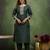 Green premium designer festive wear readymade suit