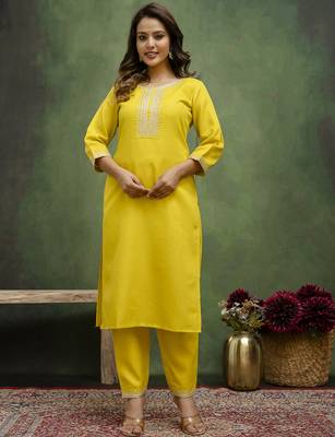 Lemon premium designer festive wear readymade suit 3
