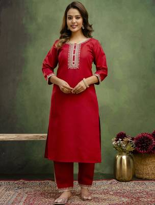 Maroon premium designer festive wear readymade suit 3