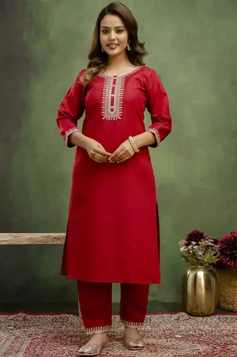 Maroon premium designer festive wear readymade suit