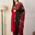 Red premium designer festive wear readymade suit