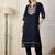 Blue premium designer festive wear readymade suit