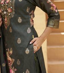 Green premium designer festive wear readymade suit