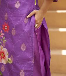 Purple premium designer festive wear readymade suit