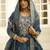 Teal premium designer festive wear readymade suit
