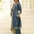 Teal premium designer festive wear readymade suit