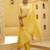 Yellow premium designer festive wear readymade suit
