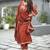 Peach premium designer festive wear readymade suit