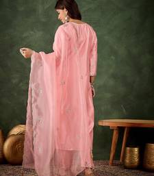 Pink premium designer festive wear readymade suit