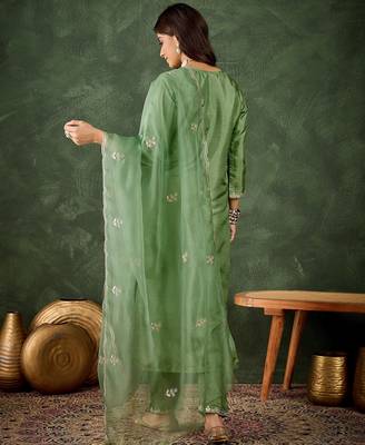 Pastel premium designer festive wear readymade suit 1