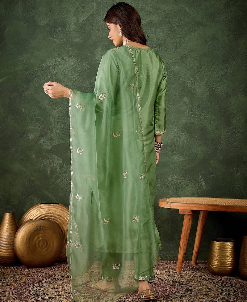 Pastel premium designer festive wear readymade suit