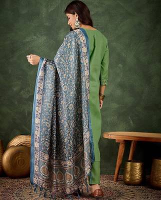 Pastel premium designer festive wear readymade suit 2