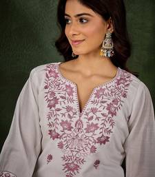 Lavender premium designer festive wear readymade suit