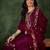 Purple premium designer festive wear readymade suit
