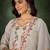 White premium designer festive wear readymade suit