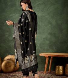 Black premium designer festive wear readymade suit