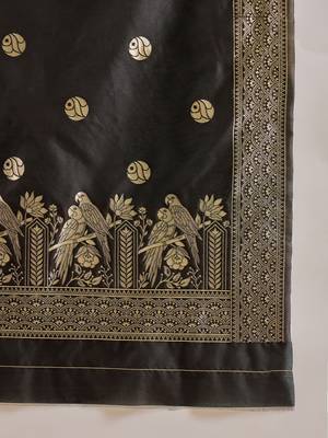 Black premium designer festive wear readymade suit 4