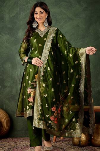 Mehendi premium designer festive wear readymade suit