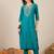 Sea-green premium designer festive wear readymade suit