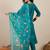 Sea-green premium designer festive wear readymade suit
