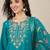 Sea-green premium designer festive wear readymade suit