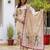 Cream premium designer festive wear readymade suit
