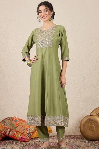 Pastel premium designer festive wear readymade suit