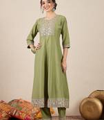 Pastel premium designer festive wear readymade suit
