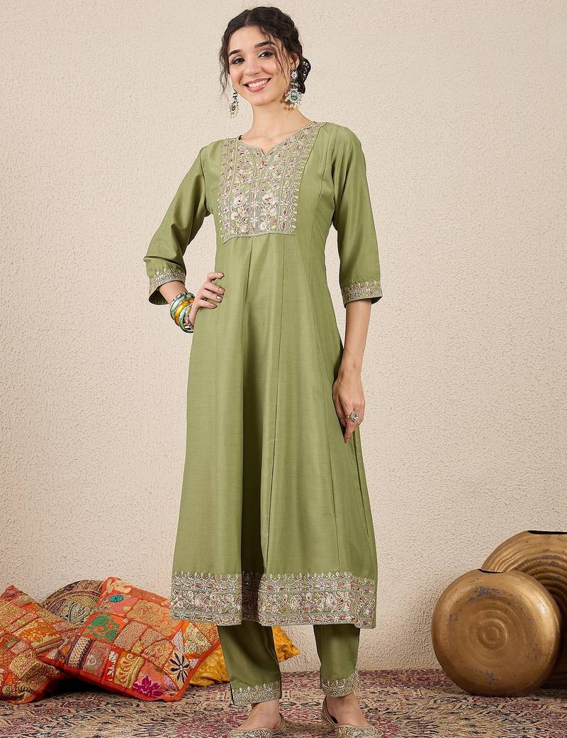 Pastel premium designer festive wear readymade suit