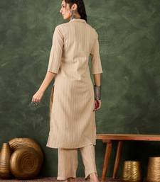 Cream premium designer festive wear readymade suit