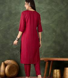 Maroon premium designer festive wear readymade suit