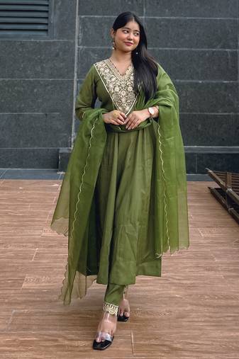 Mehendi premium designer festive wear readymade suit