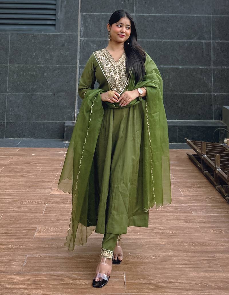 Mehendi premium designer festive wear readymade suit
