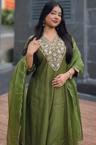 Mehendi premium designer festive wear readymade suit