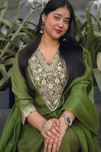 Mehendi premium designer festive wear readymade suit