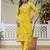 Yellow premium designer festive wear readymade suit