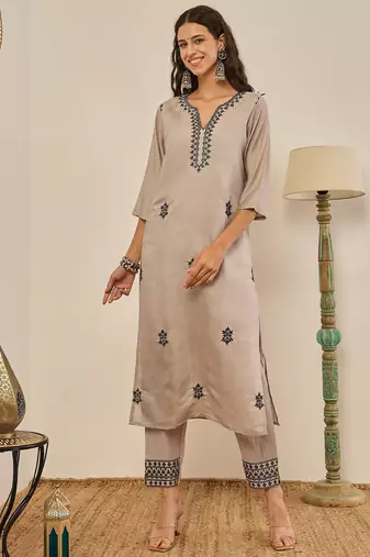 Teal premium designer festive wear readymade suit