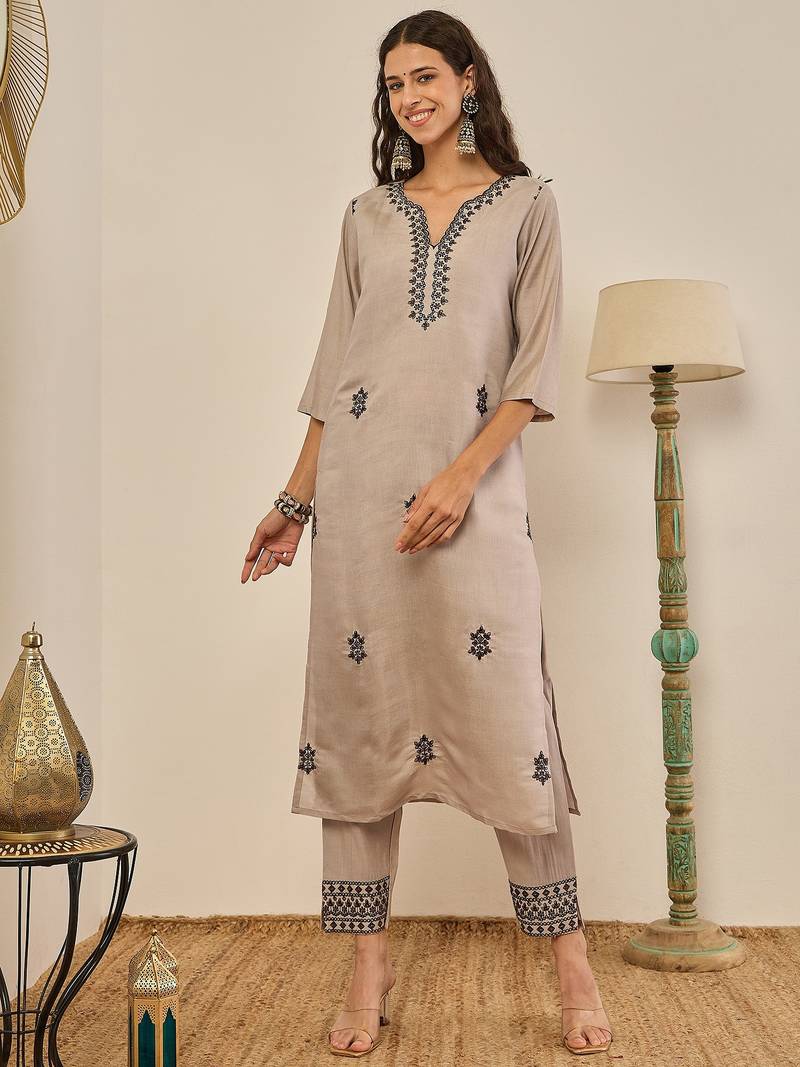 Teal premium designer festive wear readymade suit