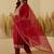 Red premium designer festive wear readymade suit