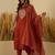 Peach premium designer festive wear readymade suit