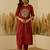 Peach premium designer festive wear readymade suit