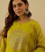 Lemon premium designer festive wear readymade suit