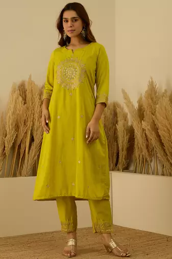 Lemon premium designer festive wear readymade suit