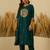Teal premium designer festive wear readymade suit