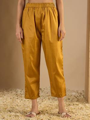 Yellow premium designer festive wear readymade suit 4