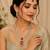 Double layer Maroon Kundan Bridal Necklace earring maangtikka Jewellery Set for wedding festival
