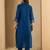 Blue premium designer festive wear readymade suit