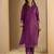 Purple premium designer festive wear readymade suit