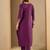 Purple premium designer festive wear readymade suit